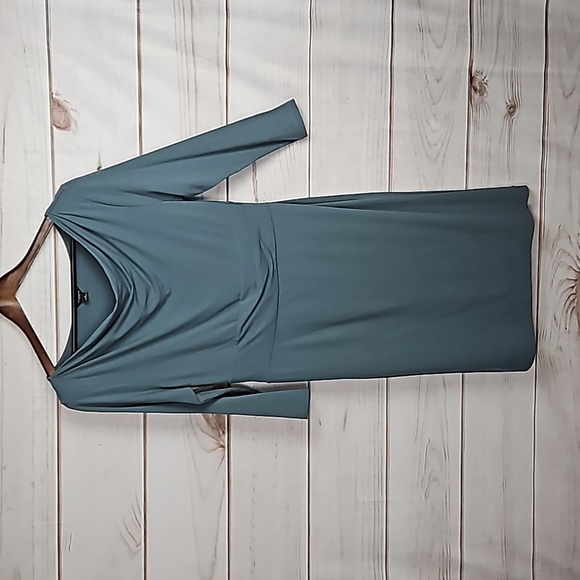Ann Taylor Dresses & Skirts - Ann Taylor Dusty Blue Cowl Neck Dress - Size 6